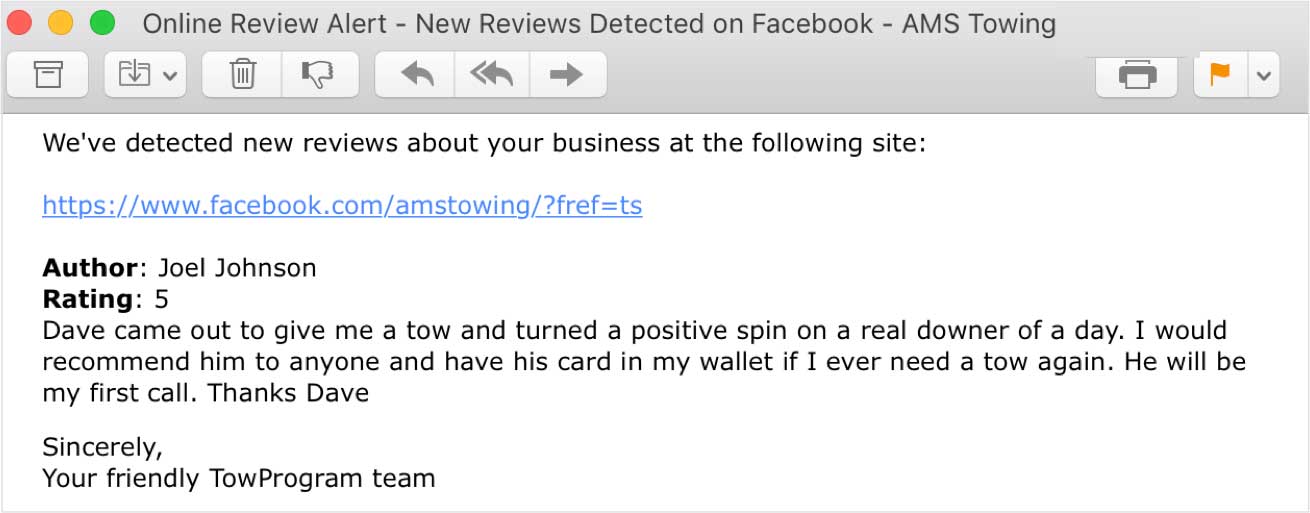 Towing reviews that are positive and numerous! Lift Marketing Group