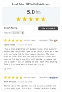 towing reviews widget