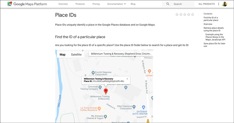 Google Place IDs Lookup