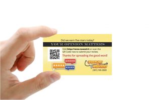 towing reviews request card
